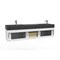 Castello Usa Amazon 72" Wall Mounted White Vanity With Black Top And Gold Handles CB-MC-72W-GLD-2056-BL - alternate 7